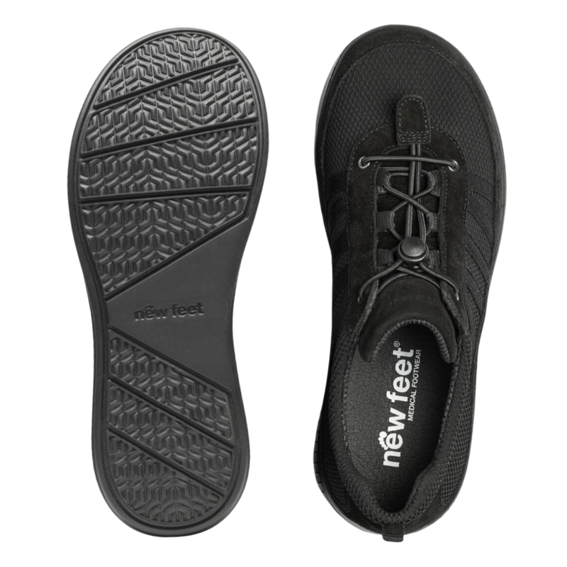 New Feet vattenavvisande damsneaker - Svart
