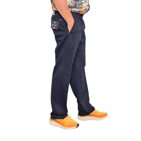 Forede bukser med elastik - Marineblå