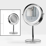 Makeup - spejl med lys - 1x/10x forstørrelse