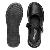 New Feet ballerina med velcro - Sort