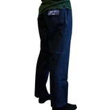 Jeans med resår i midjan, Blå