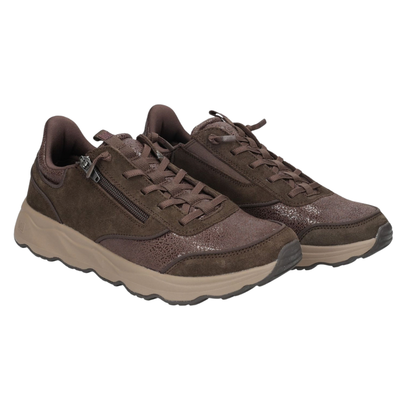 Waldläufer bred damsneaker - Brun