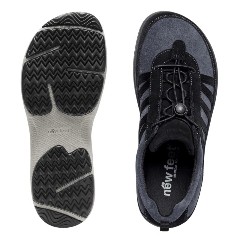New Feet allround damesko - Gråblå