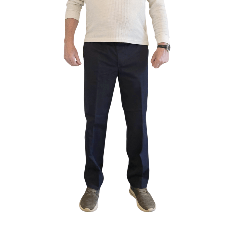 Kraftige bukser med elastik - Mørkeblå