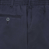 Slip-on byxor med resår - Marinblå