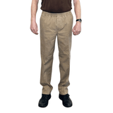 Bukser med elastisk talje - Sand