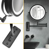 Væghængt makeup - spejl - Sort