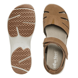 New Feet lukket damesandal - Brun