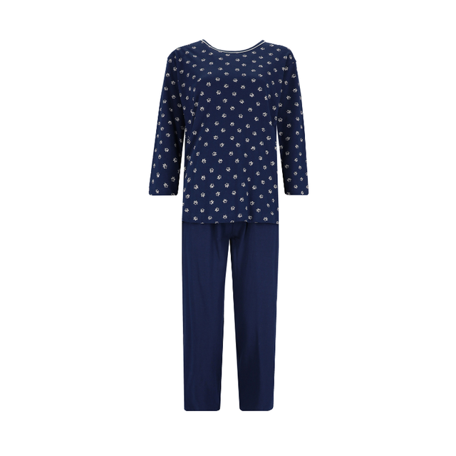 Dampyjamas med 3/4 längd - Mörkblå