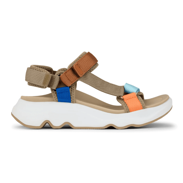 Green Comfort sporty damesandal - Multicolor