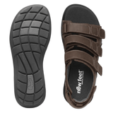 New Feet herresandal med hælkappe - Brun