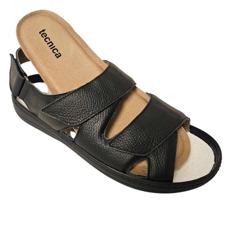 Tecnica herrsandal med kardborre - Svart