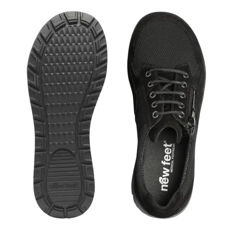 New Feet bred damsko - Svart