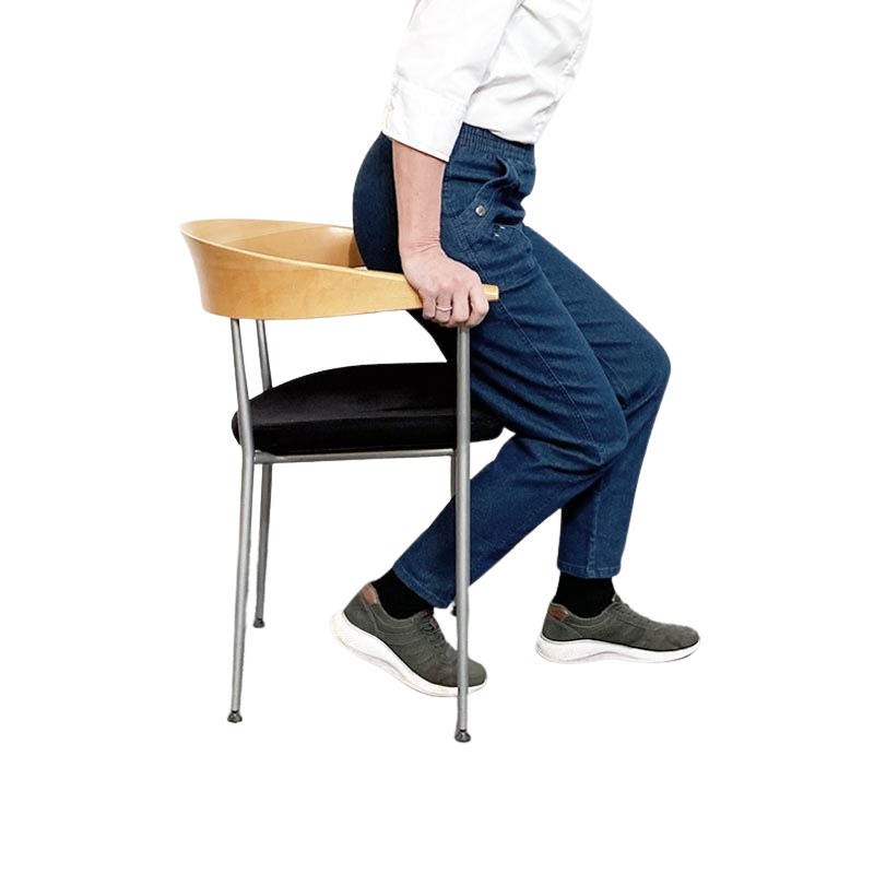Dambyxor med resår i midjan, Mörk denim