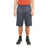 Shorts med elastisk midja, Grå/blå