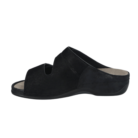 Berkemann damesandal - Sort ruskind