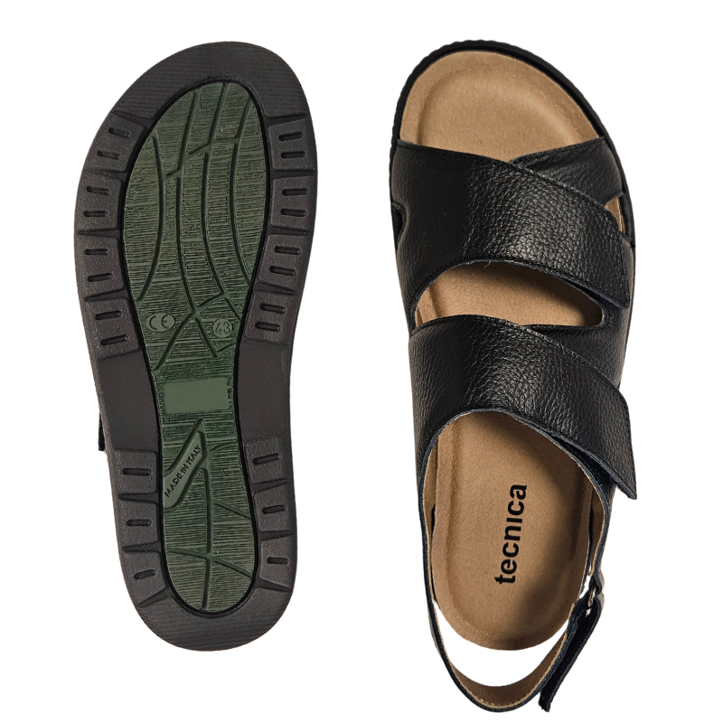 Tecnica herrsandal med kardborre - Svart