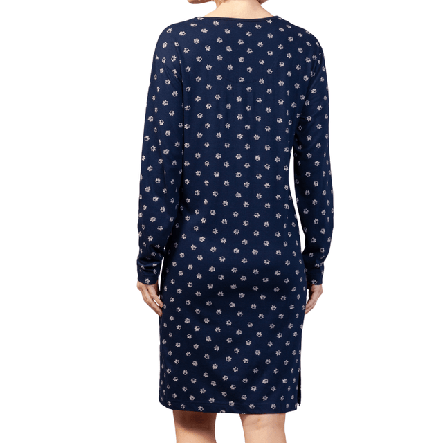 Natkjole med lange ærmer - Mørkeblå