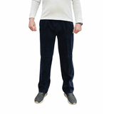 Fløjlsbukser med elastikkant - Marineblå