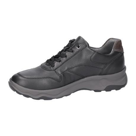 Waldläufer herrsneaker - Svart läder