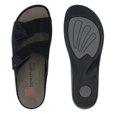 Berkemann damesandal - Sort ruskind