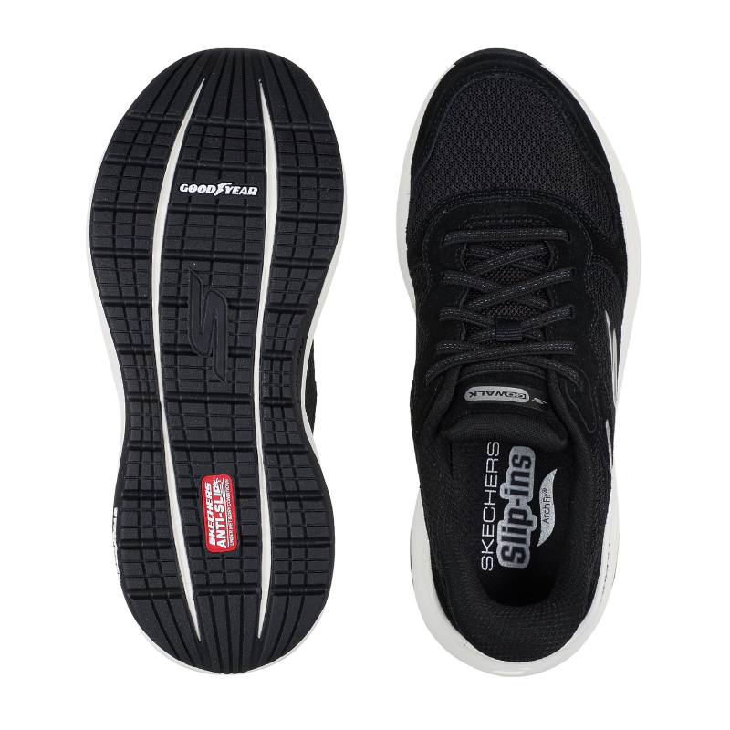 Skechers slip-in herrsneaker - Svart/vit