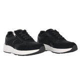 Waldläufer bred damsneaker - Svart läder