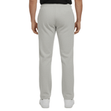 Grå sweatpants sedda bakifrån på en person, visar den enkla designen