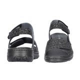 Waldläufer snygg damsandal - Svart