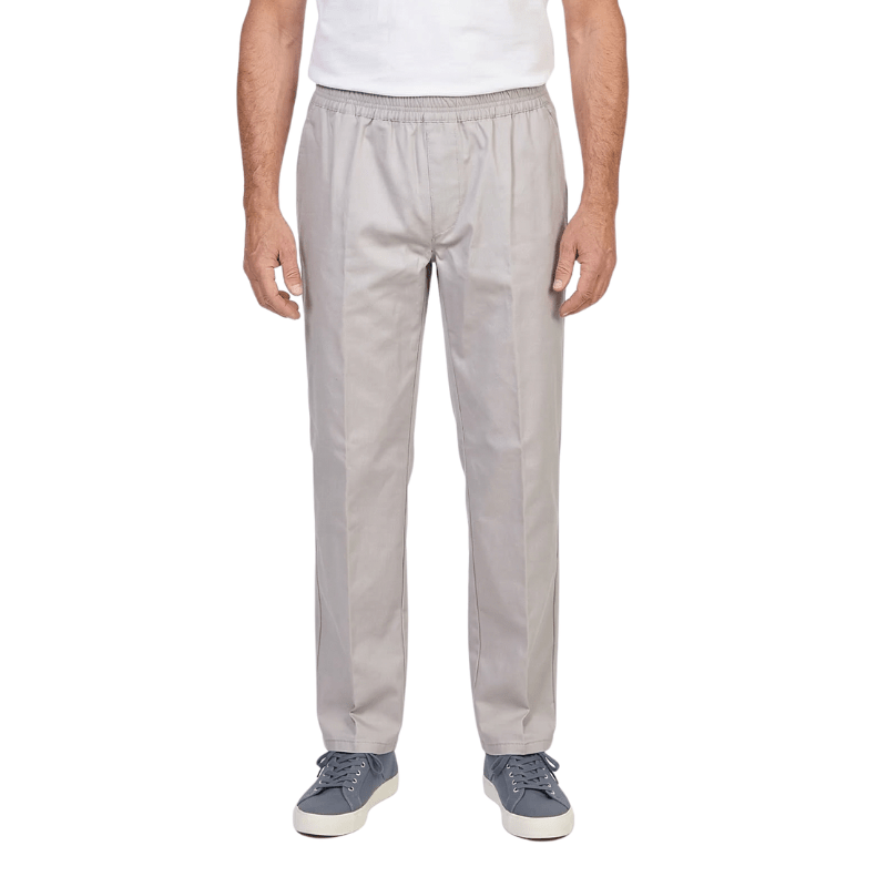 Lette bukser med elastikkant - Lysegrå