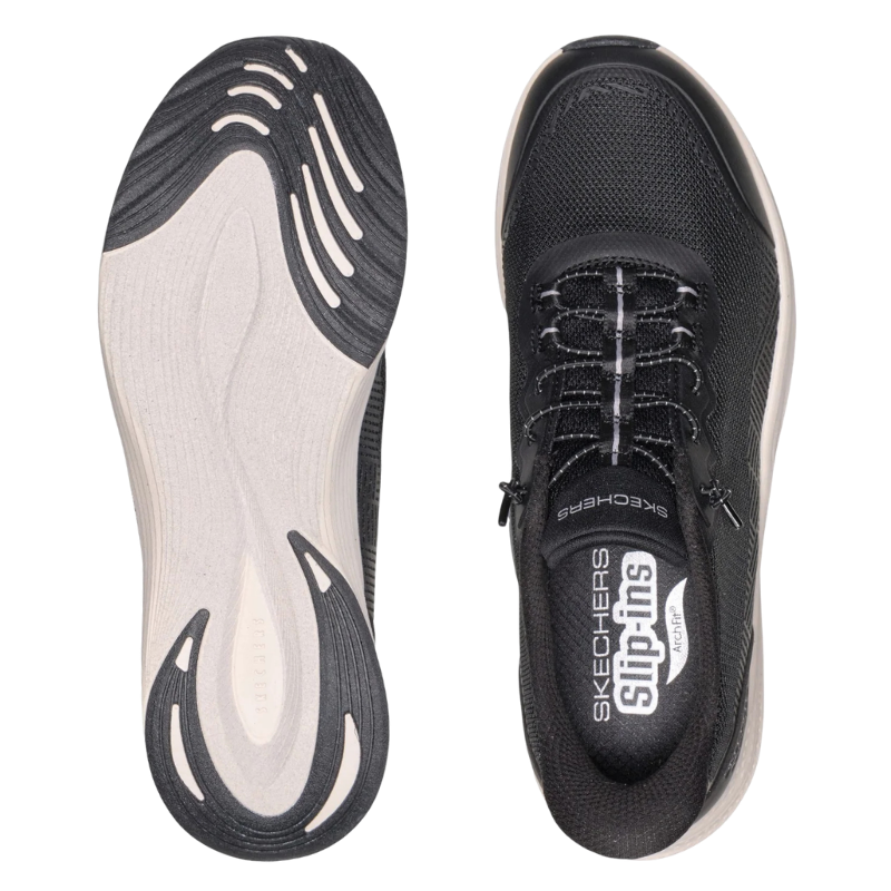 Skechers slip-in damsneaker - Svart