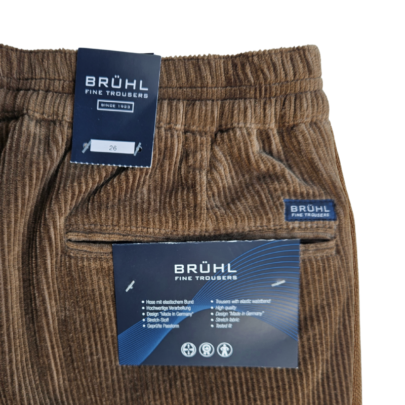 Manchesterbyxor med resår - Brun