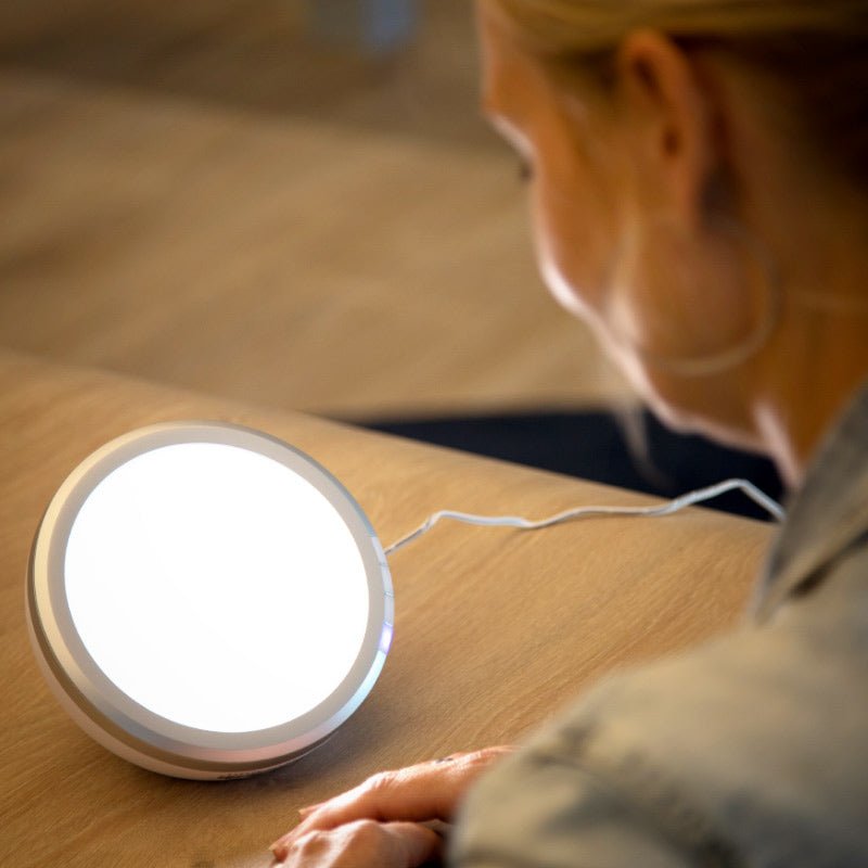 Ljusterapilampa med timer