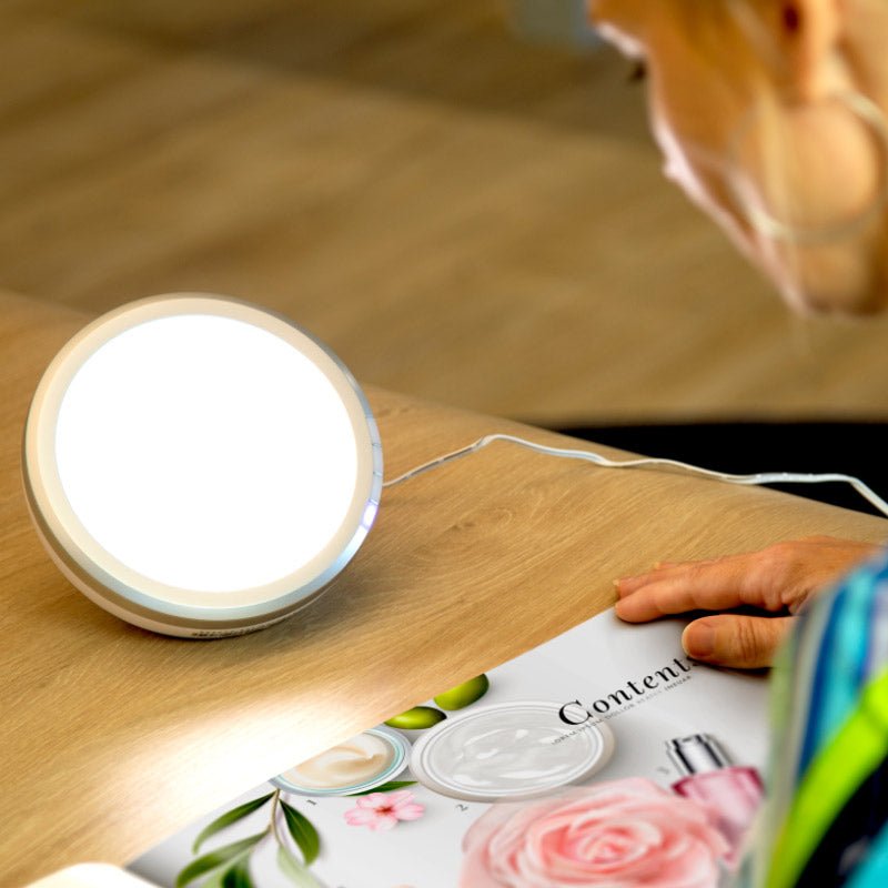 Ljusterapilampa med timer