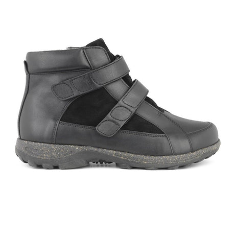 New Feet damestøvle med velcro - Sort - Seniorshop