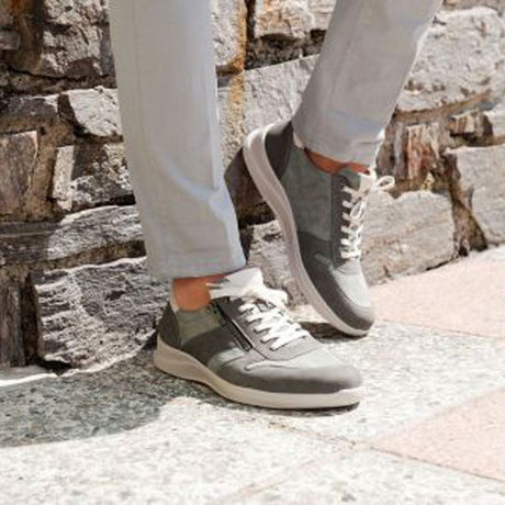 Fidelio herresko i læder - Grå - Seniorshop