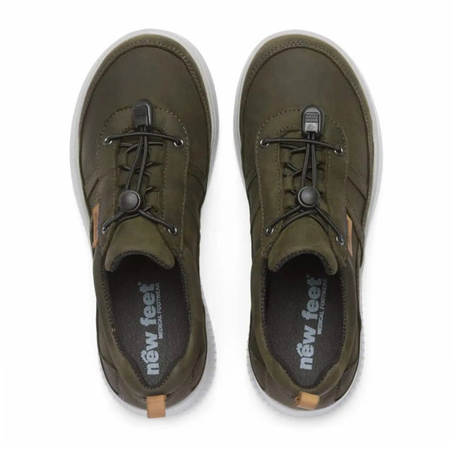Damesko i ruskind, Mørk grøn, New Feet