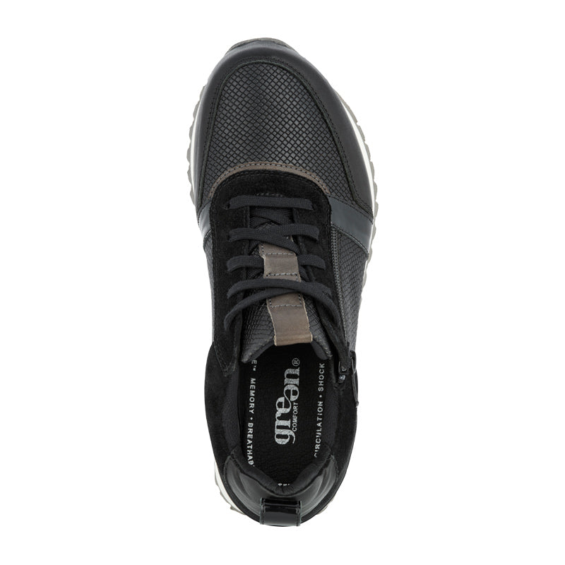 Retro sneaker, Svart, Green Comfort