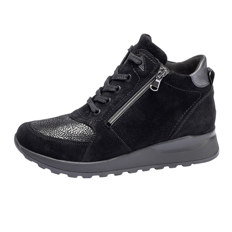 Waldläufer damestøvle i Nubuck - Sort