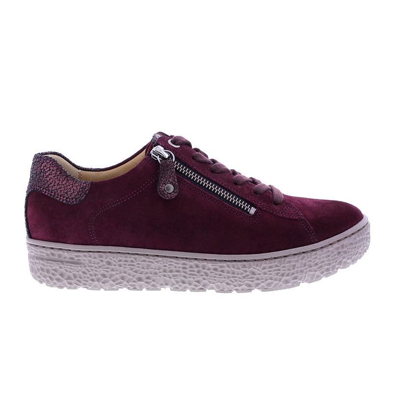 Sneaker med platåsula, Bordeaux, Hartjes