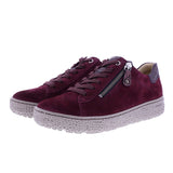Sneaker med platåsula, Bordeaux, Hartjes