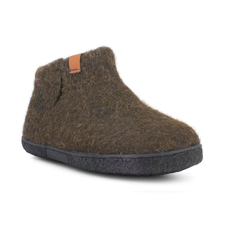 Green Comfort toffel i ullfilt, Brunt