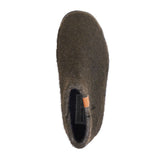Green Comfort toffel i ullfilt, Brunt