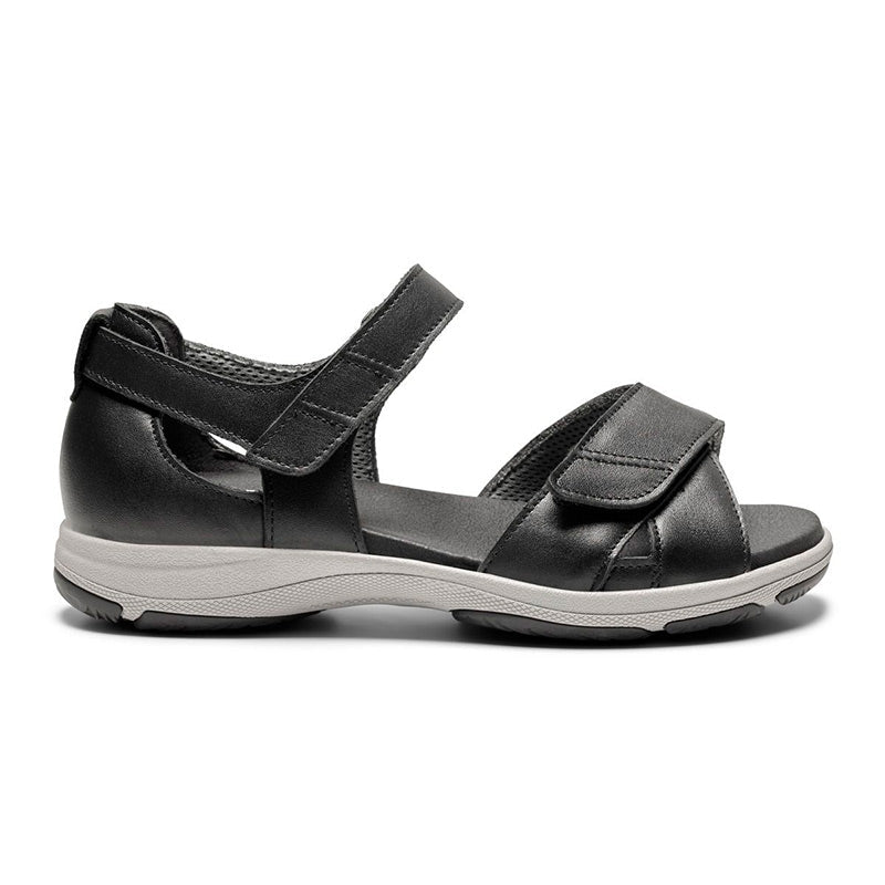 New Feet damsandal i läder, Svart