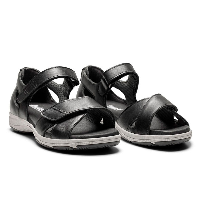 New Feet damsandal i läder, Svart