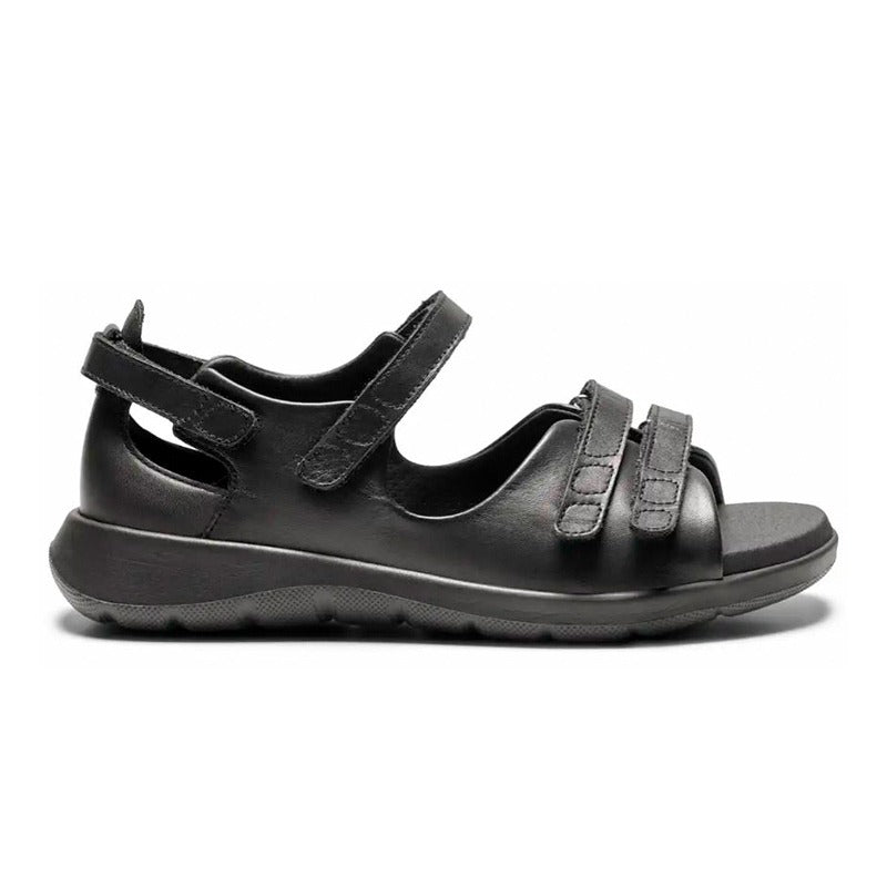 New Feet damsandal i skinn, Svart
