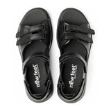 New Feet damsandal i skinn, Svart