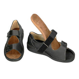 Fidelio herresandal i skind - Sort - Seniorshop