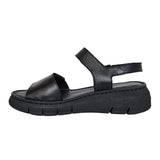 Relaxshoe damsandal med kilkack, Svart