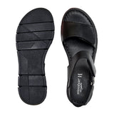 Damsandal med kilklack, Svart, Relaxshoe